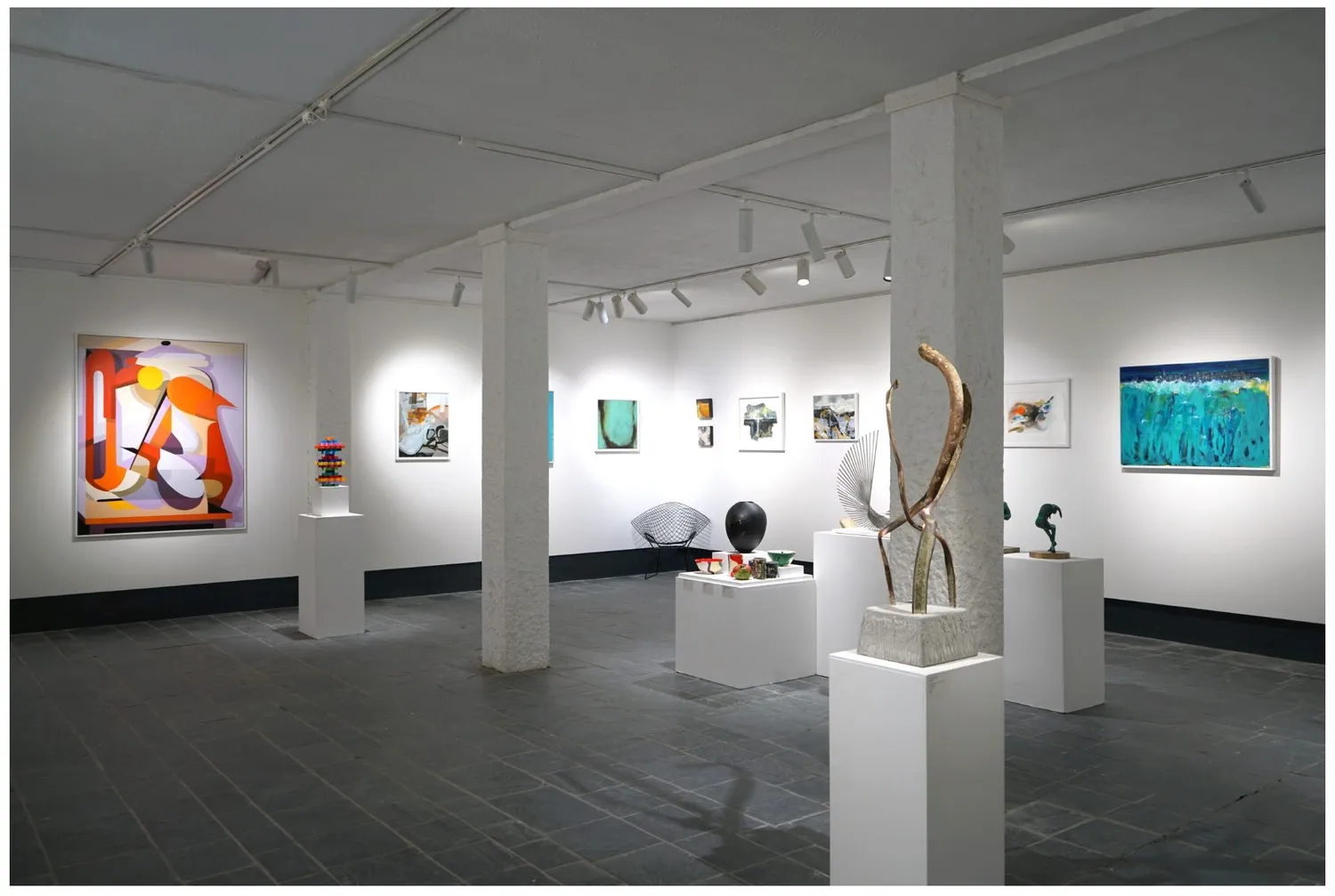 A view through the Spring 2025 group exhibition.