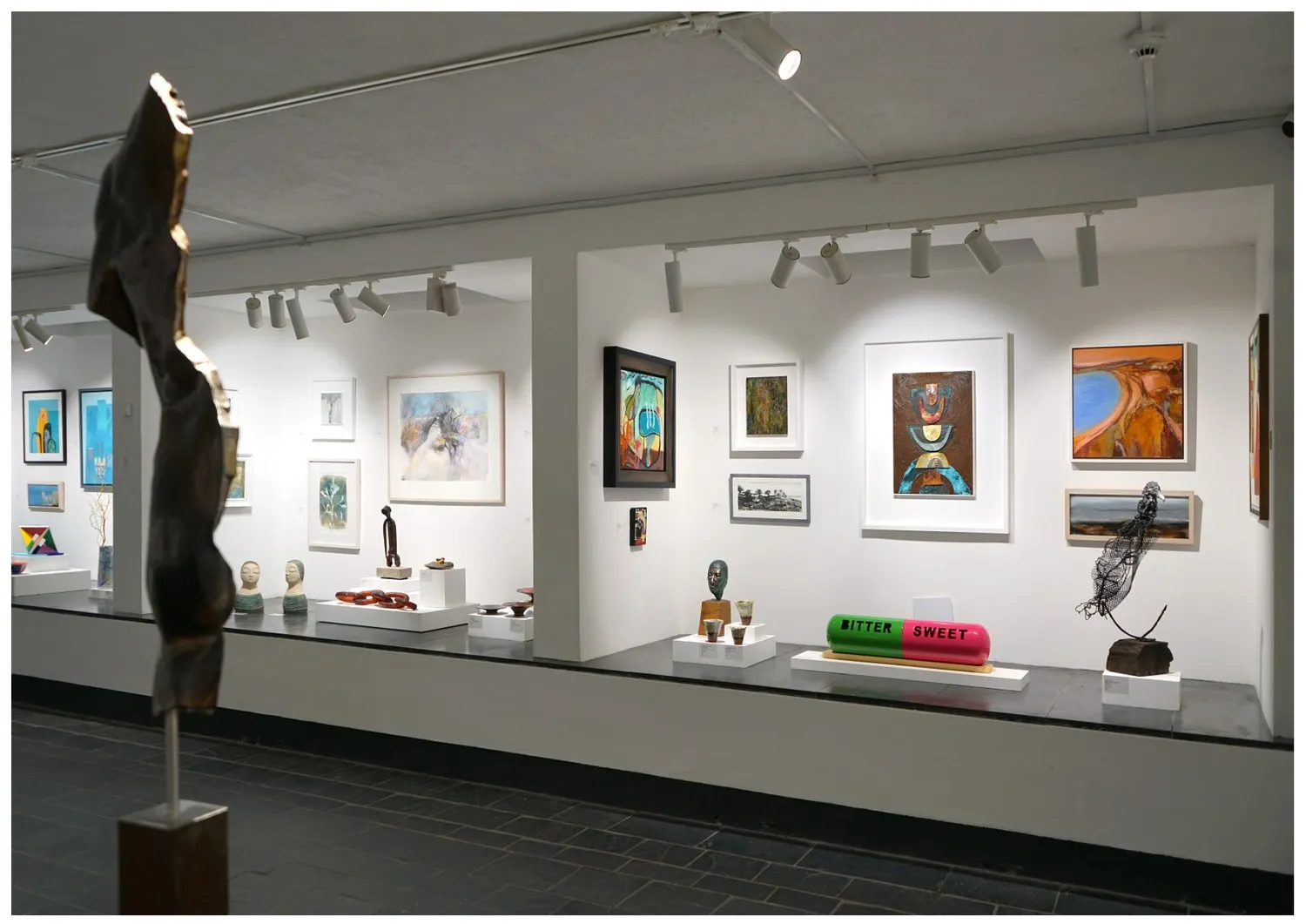 Another view across the Summer 2025 group exhibition.