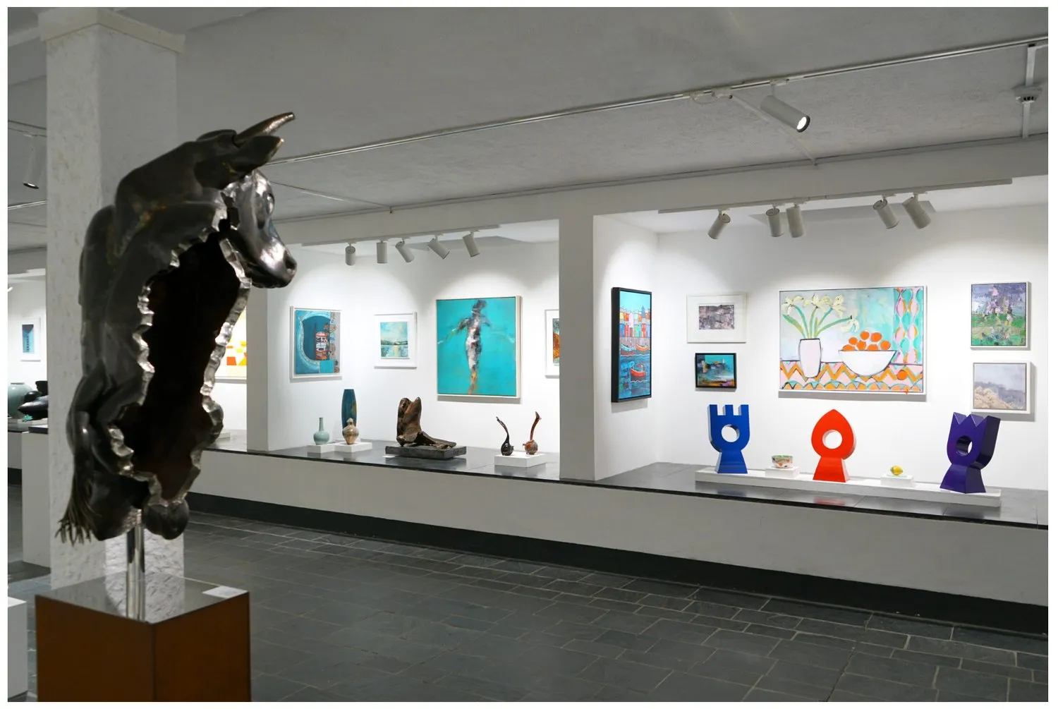 Looking across the Winter 2024 gallery space.
